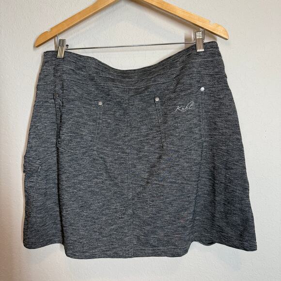 Women's Kuhl Gray Lightweight with Pocket‎ Activewear Tie Waist Skort Size L - Picture 8 of 9
